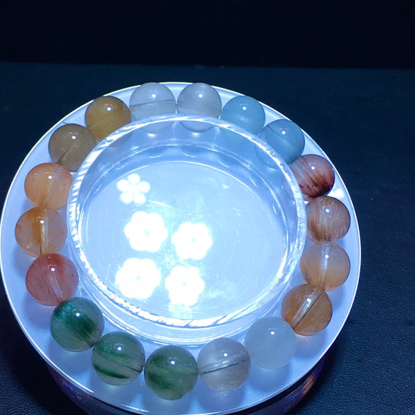 Rainbow Rutilated Quartz Bracelet-ToShay.org