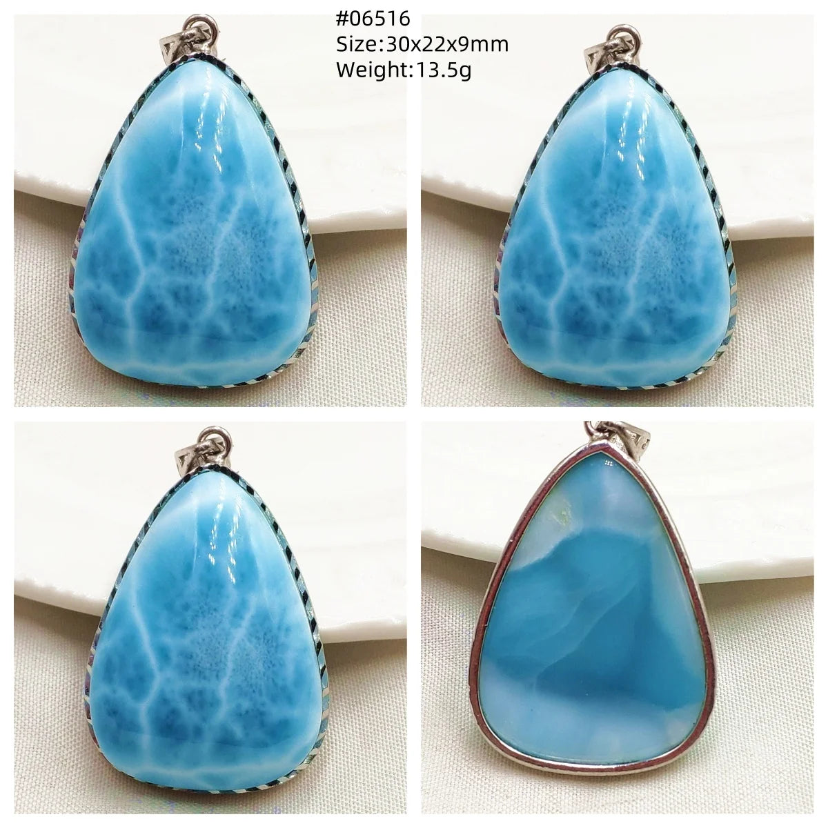 Blue Larimar Pendant-ToShay.org