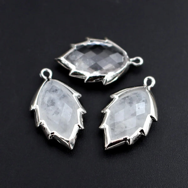 Mixed Crystal Leaf Charms-ToShay.org