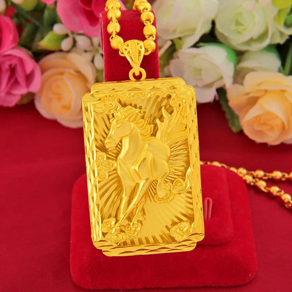 Gold Horse Pendant-ToShay.org