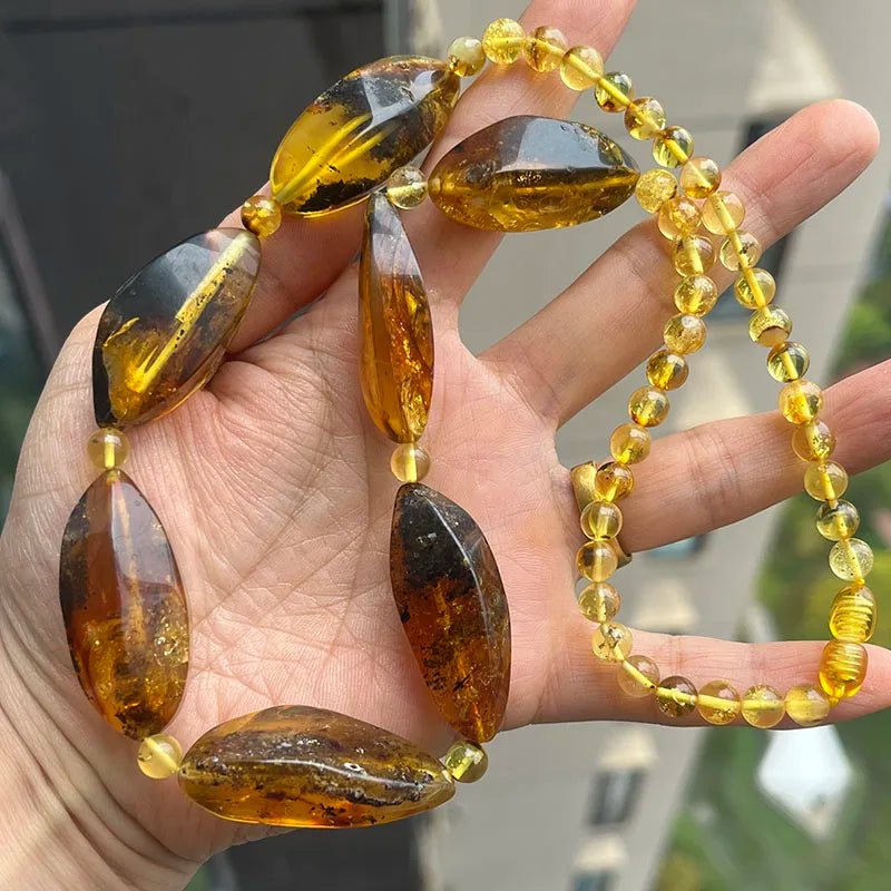 Yellow Amber Necklace-ToShay.org
