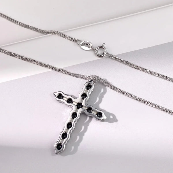 Black Diamond Cross Pendant-ToShay.org