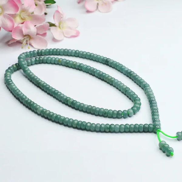 Green Jadeite Bead Mala-ToShay.org