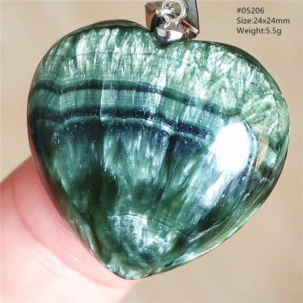 Green Seraphinite Pendant-ToShay.org