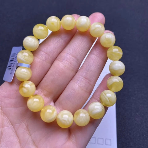Yellow Amber Bead Bracelet-ToShay.org