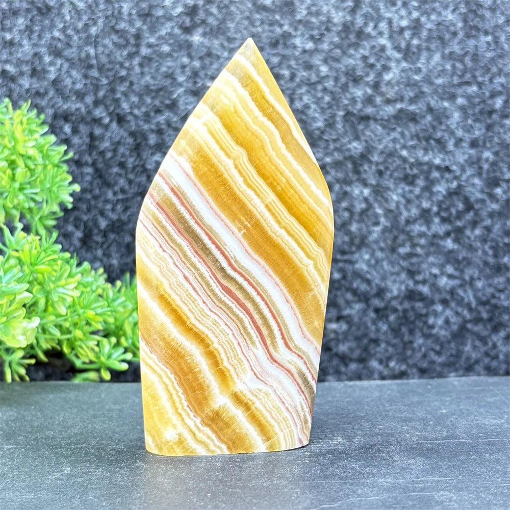 Yellow Striped Crystal Tower-ToShay.org