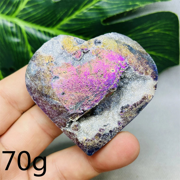 Purple Sphalerite Geode Heart-ToShay.org