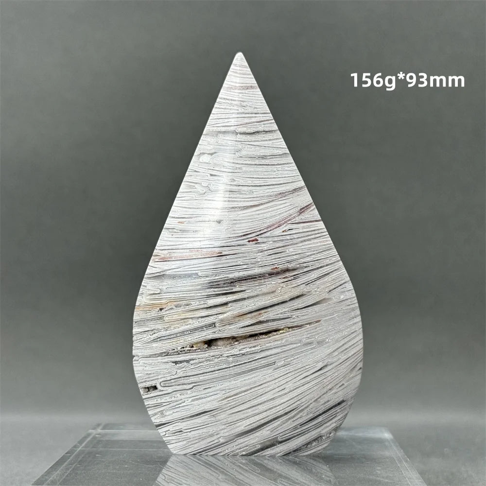 White Lace Agate Torch-ToShay.org