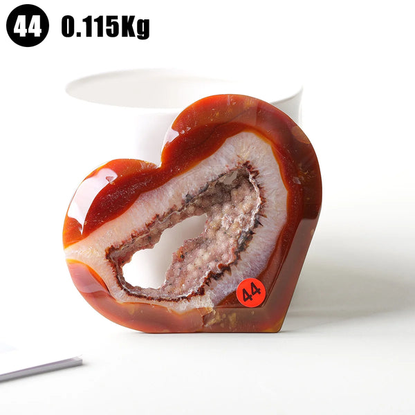 Red Agate Druzy Heart-ToShay.org