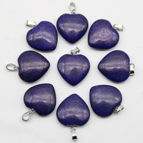 Mixed Crystal Heart Pendants-ToShay.org
