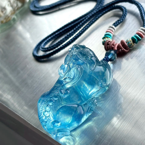 Blue Aquamarine Quartz Pi Xiu-ToShay.org