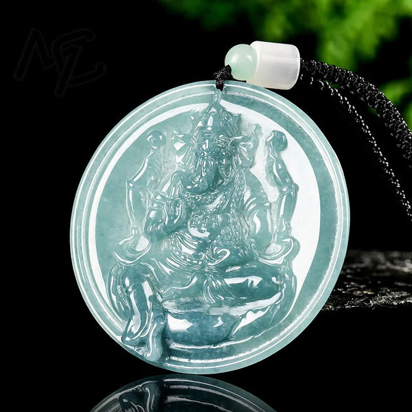 Blue Jade Elephant Pendant-ToShay.org