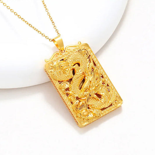 Gold Dragon Pendant-ToShay.org
