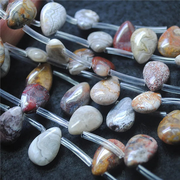 Mixed Agate Teardrop Beads-ToShay.org