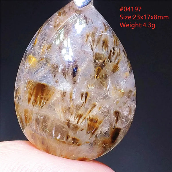 Gold Rutilated Pendant-ToShay.org