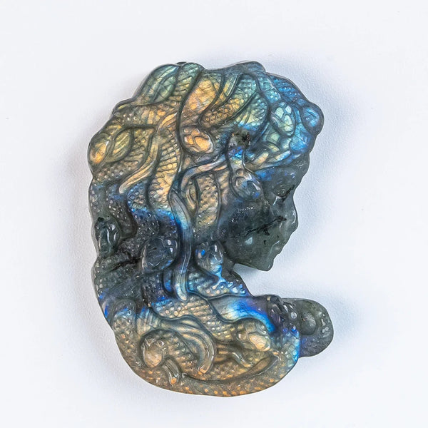 Blue Flash Labradorite Medusa-ToShay.org