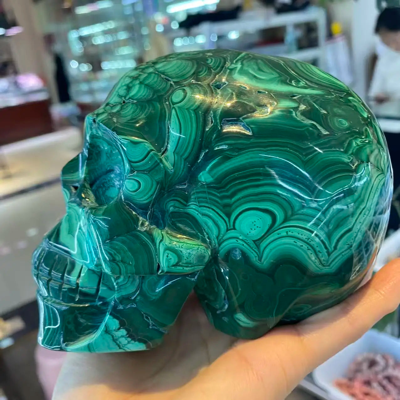 Green Malachite Skull-ToShay.org