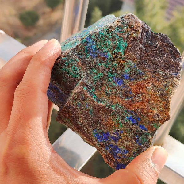 Blue Hair Azurite Geode-ToShay.org