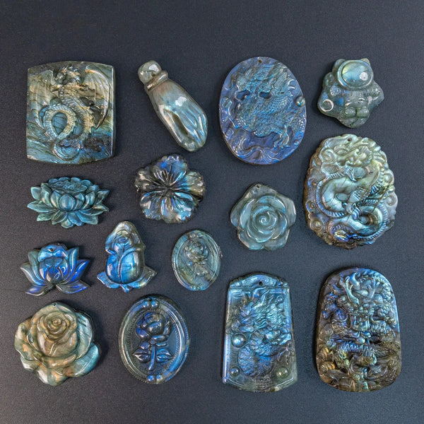 Blue Flash Labradorite Pendant-ToShay.org