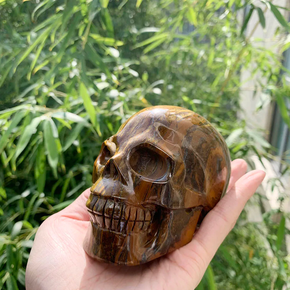 Yellow Tiger Eye Skull-ToShay.org