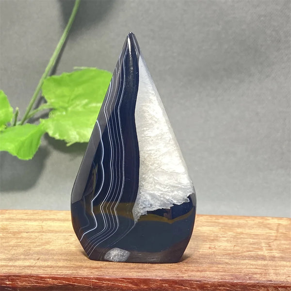 Black Striped Agate Flame-ToShay.org