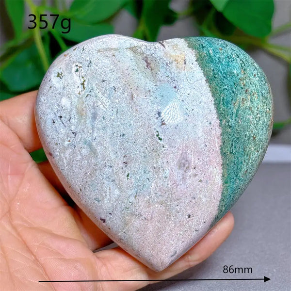 Green Ocean Jasper Heart-ToShay.org