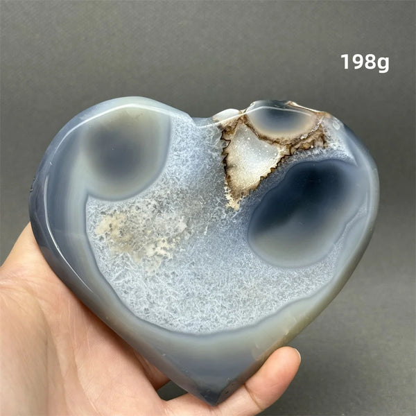 Grey Agate Geode Heart-ToShay.org