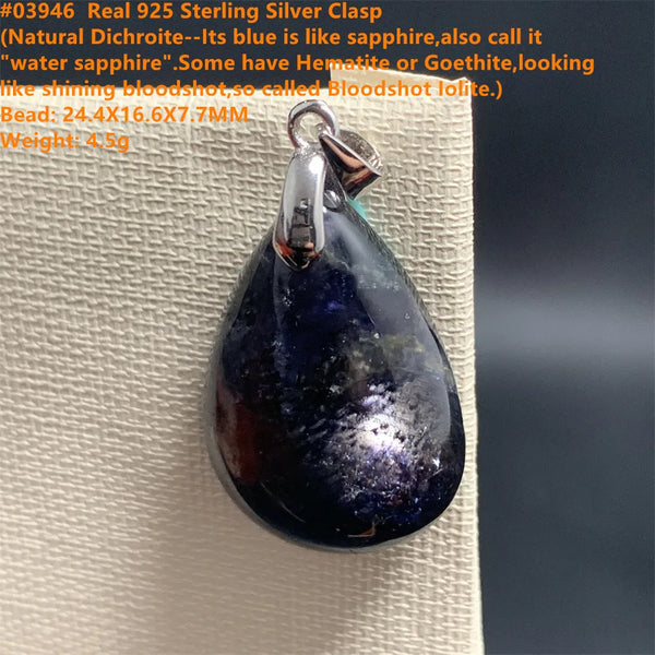 Red Blue Cordierite Pendants-ToShay.org