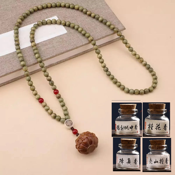Green Sandalwood Lotus Beads-ToShay.org