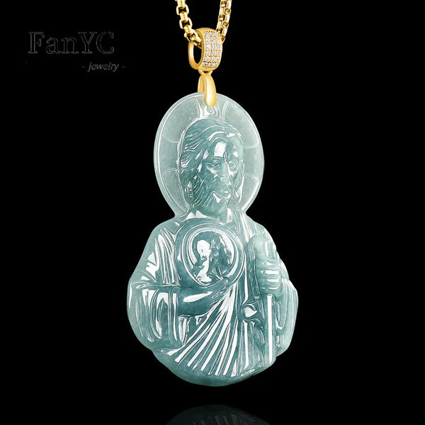 Blue Jadeite Jude Pendant-ToShay.org