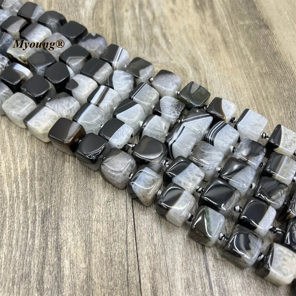 Black White Agate Beads-ToShay.org