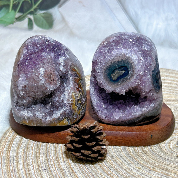 Purple Amethyst Druzy Crystal-ToShay.org