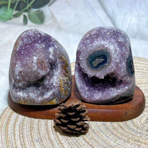 Purple Amethyst Druzy Crystal-ToShay.org