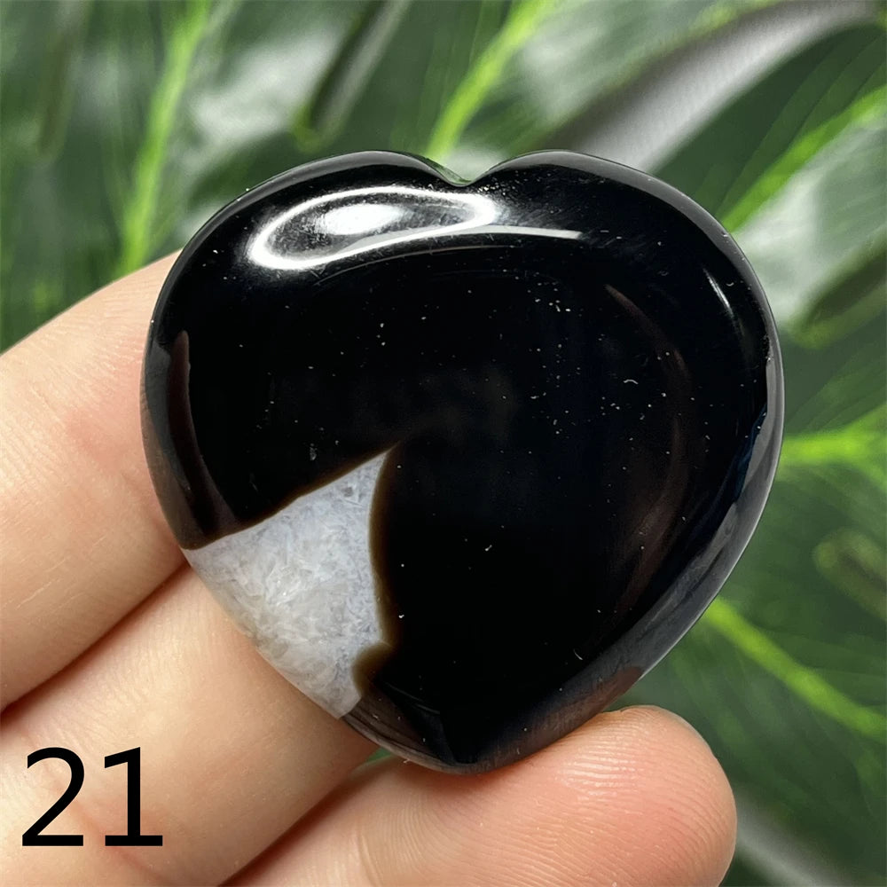 Black Agate Geode Heart-ToShay.org
