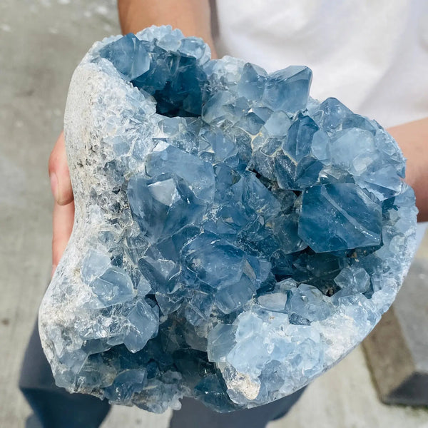 Blue Celestite Geode Quartz-ToShay.org