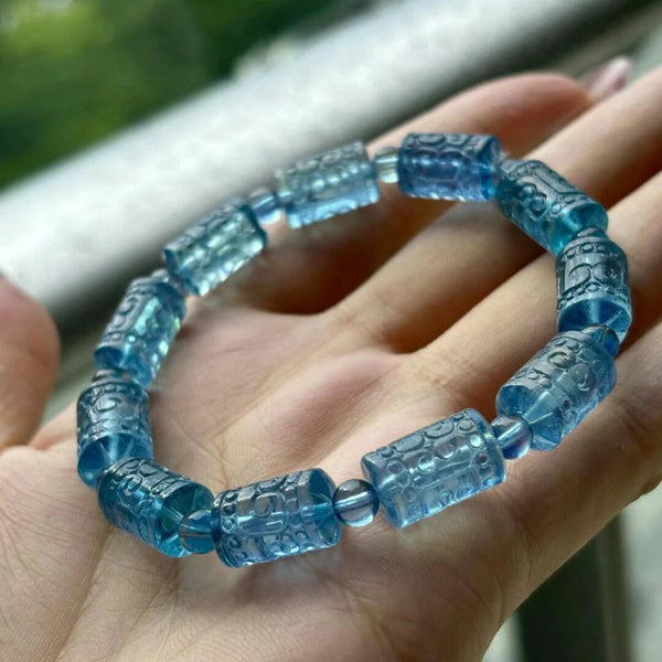 Blue Aquamarine Bracelet-ToShay.org