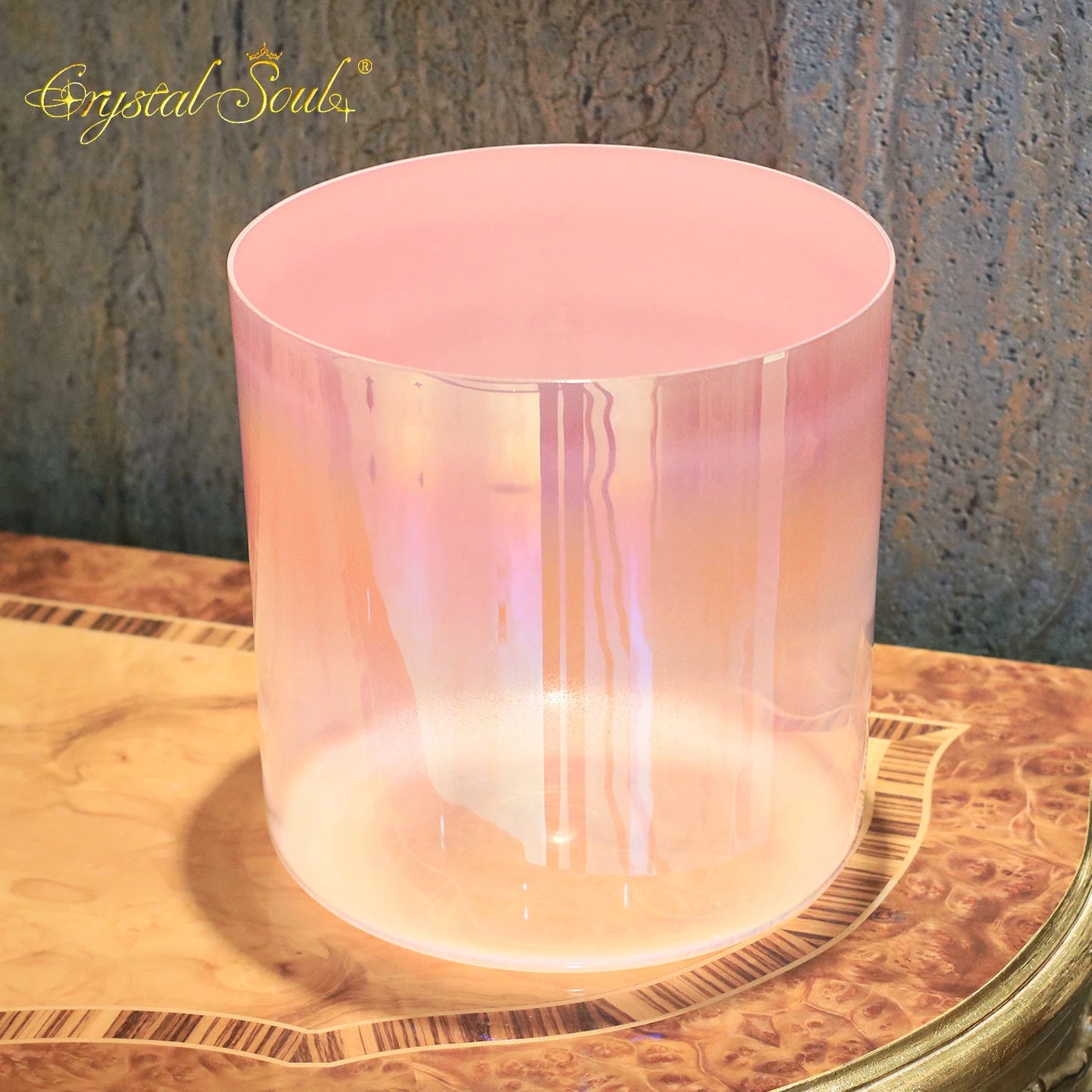 Pink Aurora Crystal Singing Bowl-ToShay.org