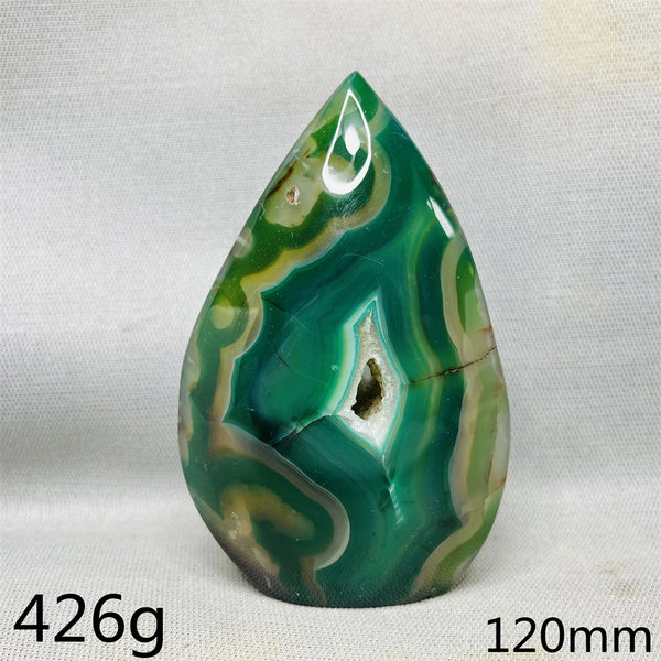 Green Cherry Blossom Agate Flame-ToShay.org