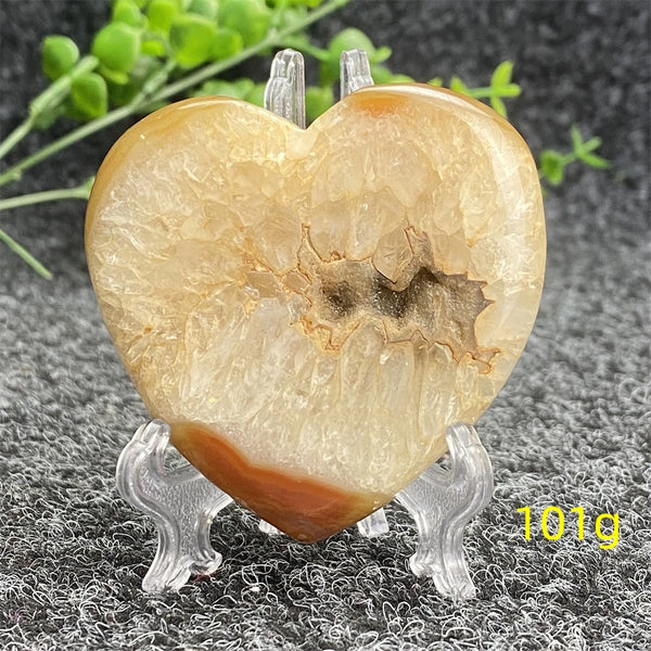 Red Agate Geode Heart-ToShay.org