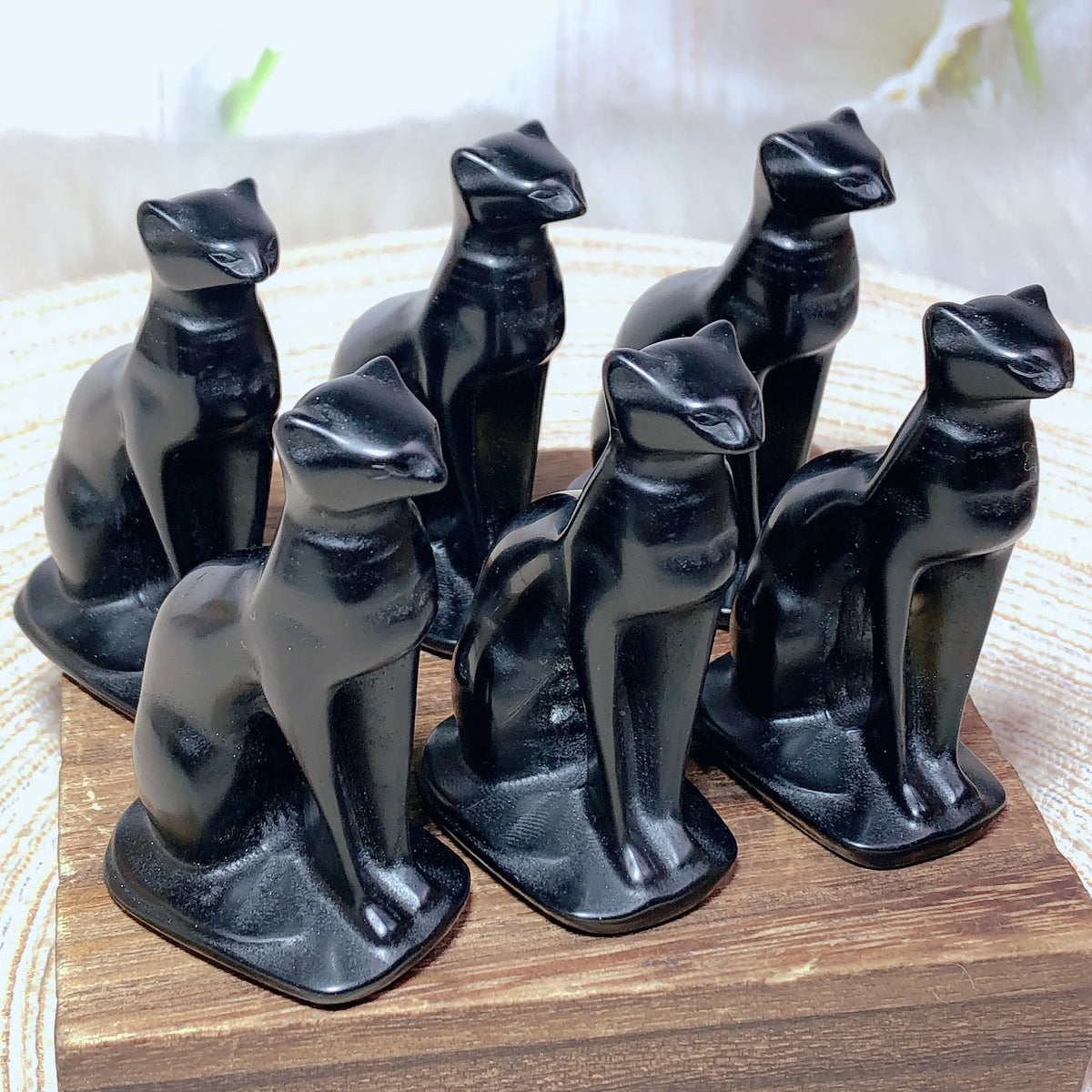 Black Obsidian Egyptian Cat-ToShay.org