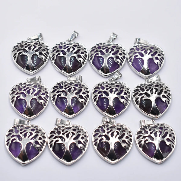Mixed Crystal Tree Pendants-ToShay.org