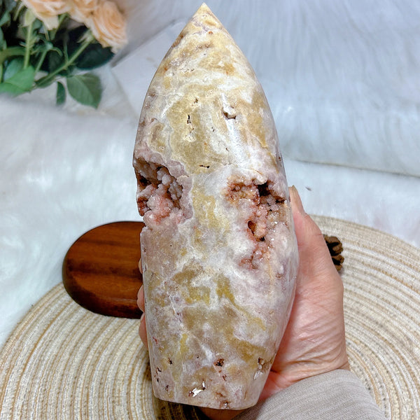 Pink Amethyst Druzy Torch-ToShay.org