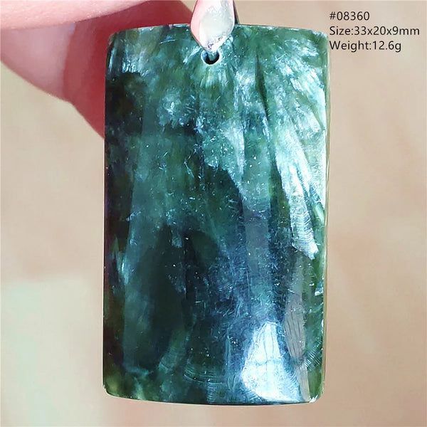 Green Seraphinite Pendant-ToShay.org