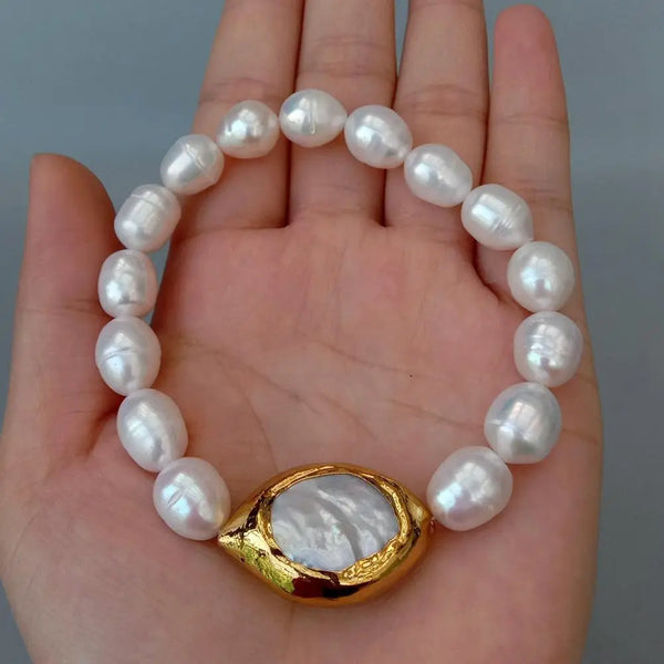 White Rice Pearl Bracelet-ToShay.org