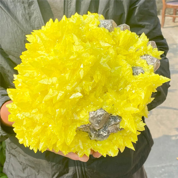 Yellow Sulphonite Crystal Cluster-ToShay.org