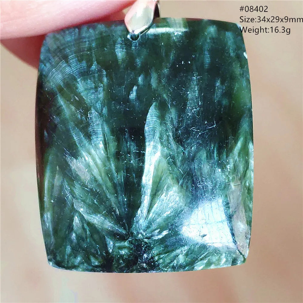 Green Seraphinite Pendant-ToShay.org