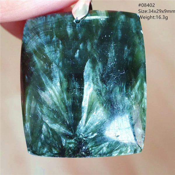 Green Seraphinite Pendant-ToShay.org