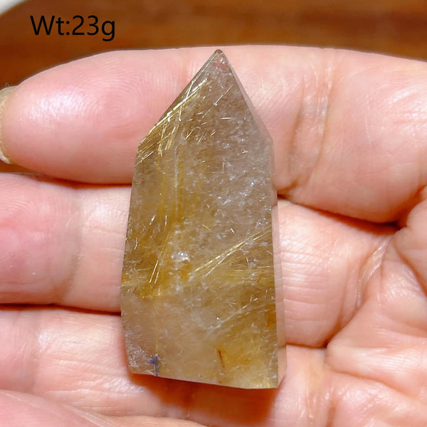 Gold Rutilated Crystal Point-ToShay.org