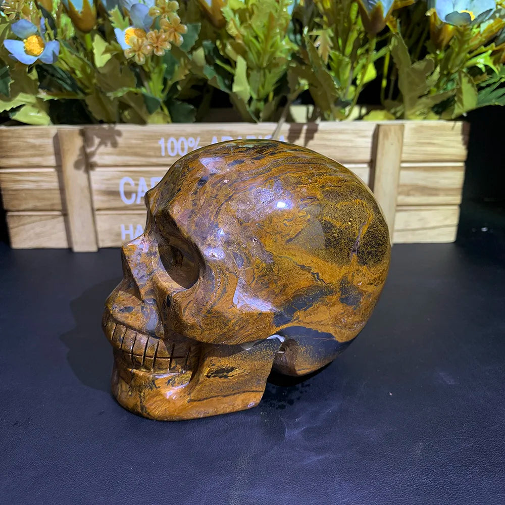 Yellow Tiger Eye Skull-ToShay.org