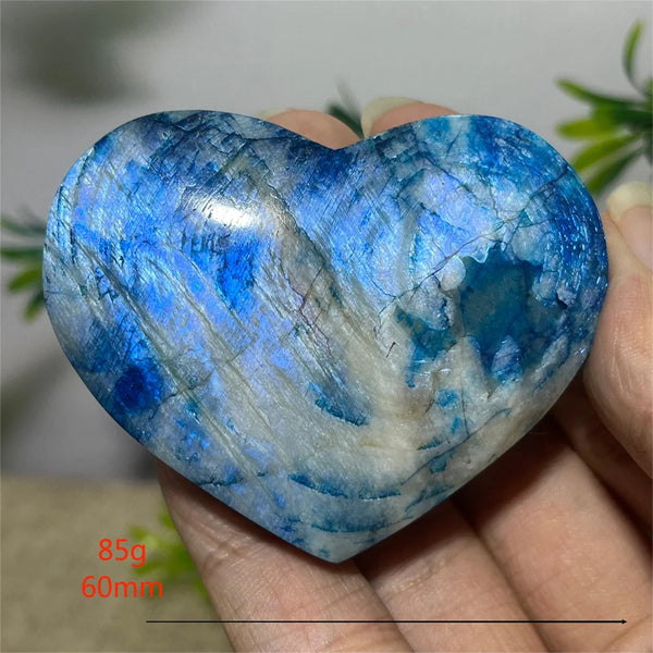 Blue Flash Moonstone Heart-ToShay.org
